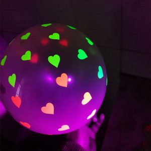 Fluorescent 12Inch 2.8G Transparent Wave Point Balloon