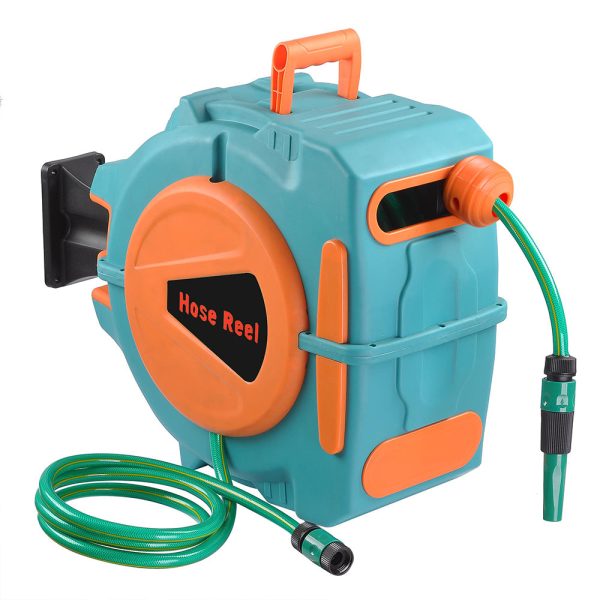 Retractable Hose Reel Water Hose, 65Ft, Wall Mounted