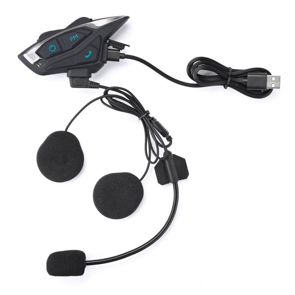 Motorcycle Helmet Bluetooth Headset Intercom Fm Radio 2 Riders