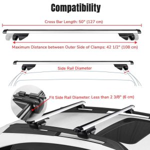 Universal 48 Car Top Luggage Cross Bar Roof Rack Cargo