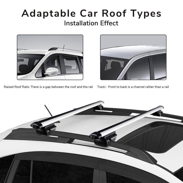 Universal 55 Car Top Cross Bars Luggage Cargo Roof Racks