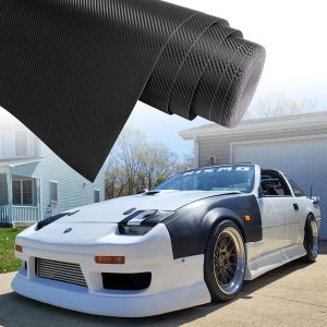 Carbon Fiber Wrap 100Ft X 5Ft 4D Vinyl Car Wrap Roll Black