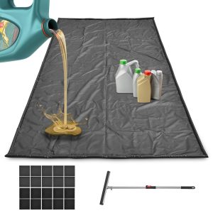 7'9 X 16' Garage Containment Mat With Floor Squeegee