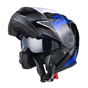 Modular Helmet Run-M3 Flip Up Dot Blue