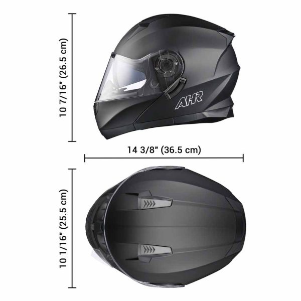 Modular Helmet Run-M3 Flip Up Dot Matte Black