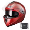 Helmet Run-M Modular Helmet Dot Full Face Flip Up Red