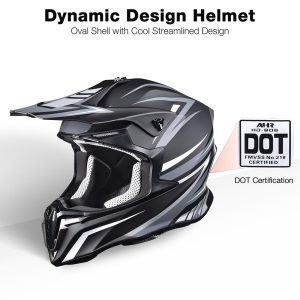 Black Dot Full Face Adult Offroad Helmet Mx Atv Dirt Bike S-Xl