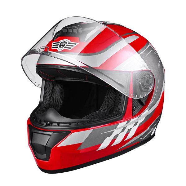 Motorcycle Helmet Run-F3 Full Face Helmet Dot Red