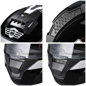 Motorcycle Helmet Run-F3 Full Face Helmet Dot Black Gray