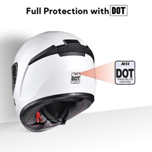 Motorcycle Helmet Run-F3 Full Face Helmet Dot White