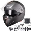 Bluetooth Motorcycle Helmet Black Dot Full Face