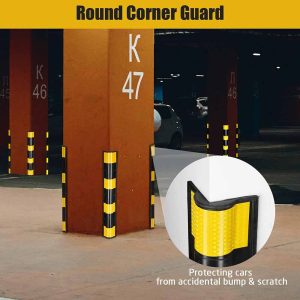 2Pcs Rubber Corner Guards Wall Protector 31 1/8H Round