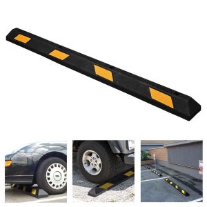 6' Rubber Curb Parking Block Wheel Stop Garage Car Stopper