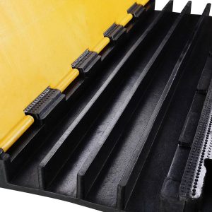 4-Channel Warehouse Cable Protector Ramp Traffic Wire Cover