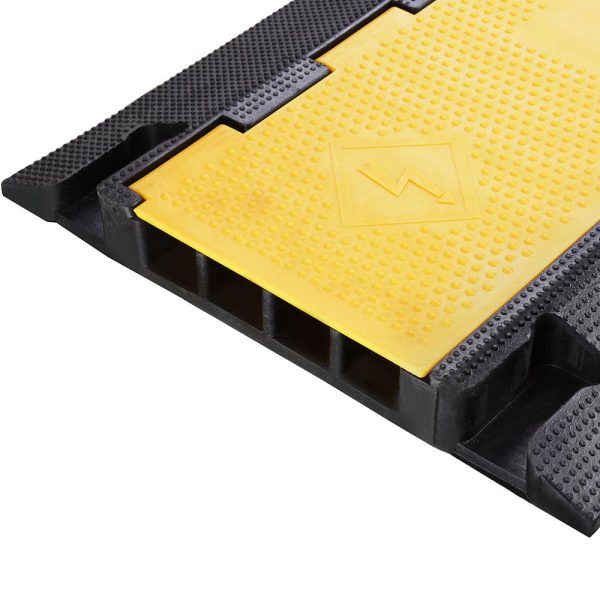 4-Channel Warehouse Cable Protector Ramp Traffic Wire Cover