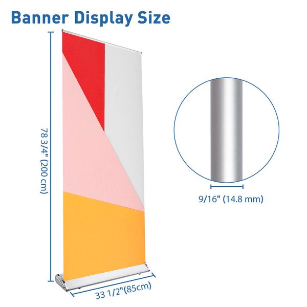 33 X 79 Aluminum Retractable Banner Stand W/ Bag