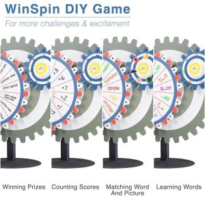 Winspin Gears Prize Wheel Spinner Tabletop, 24