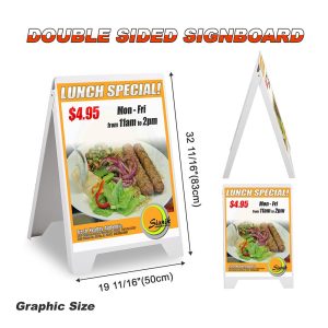 Sandwich Board Sidewalk A Frame Signboard Pvc Poster Stand