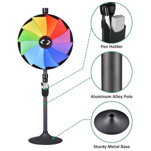 Winspin 24 Prize Wheel 2In1 Tabletop Or Floor Stand 12-Slot