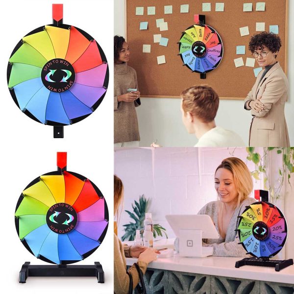 Winspin 12 Spin Prize Wheel 12 Slots Wall Mounted & Tabletop