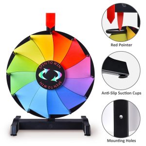 Winspin 12 Spin Prize Wheel 12 Slots Wall Mounted & Tabletop