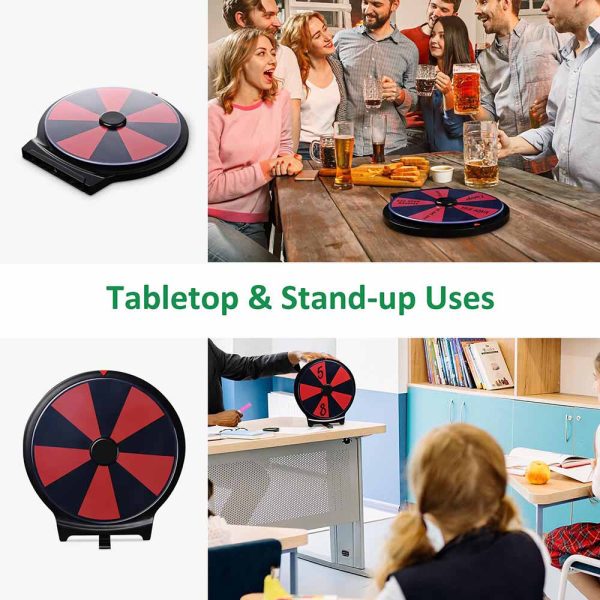 Winspin Drinking Game 10 Prize Wheel Tabletop & Stand-Up For Club