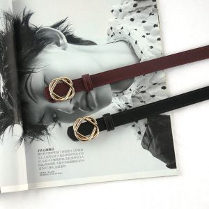 Fashion Leather Thin Belt For Women