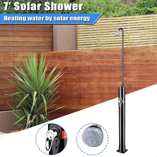 Solar Poolside Shower W/ Base & Sprinkler 2.3 Gallon