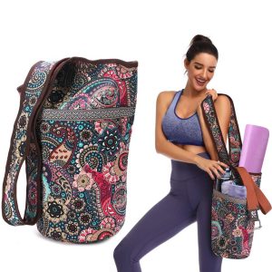 Yoga Bag Backpack With Large Size Zipper Pocket Fit Most Size Mats