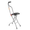 Folding Cane Seat 4 Legged Lightweight Stainless Steel Support 240Lbs