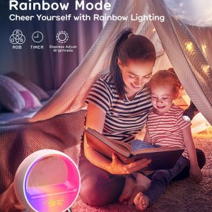 Atmosphere Lamp Bluetooth Speaker Smart Alarm Clock Night Light Wake Up Light Sunrise Sunset Lamp