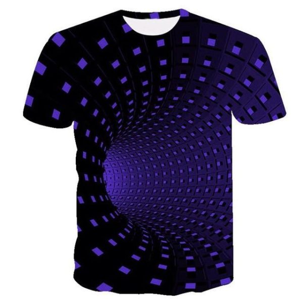 3D Swirl Print T-Shirt