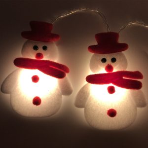 Christmas Decoration Snowman Led String Lights Garland Xmas Fairy Lights Decor