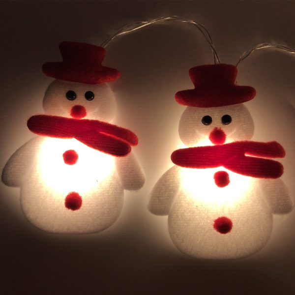 Christmas Decoration Snowman Led String Lights Garland Xmas Fairy Lights Decor