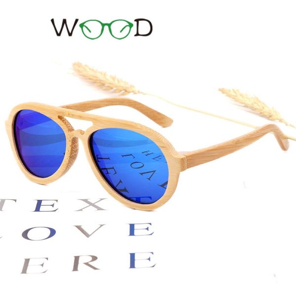 Wooden Frame Unisex Sunglasses