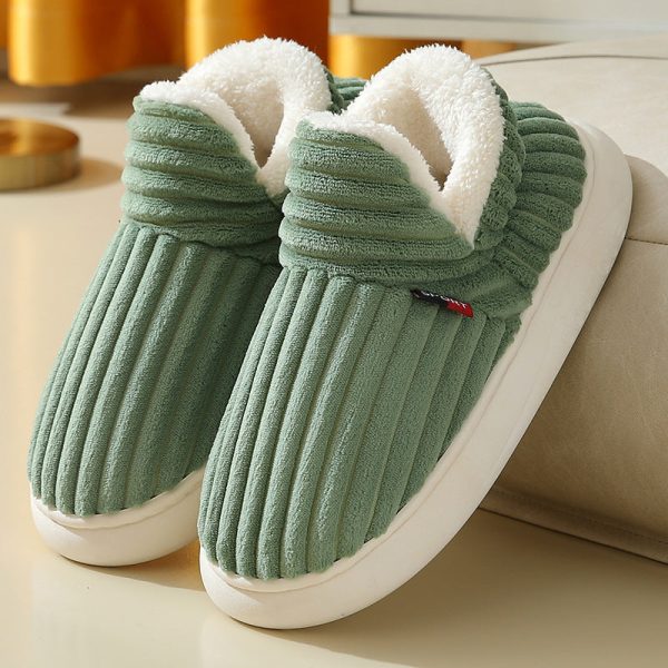 Full Heel Wrap Cotton Fleece House Shoes