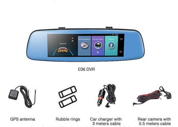 1080P Hd 8 Inch 4G Cloud Android Rear View Mirror