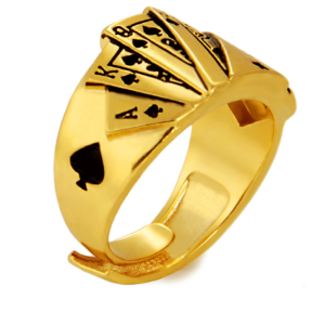 Copper Plated 24K Sand Gold Ring