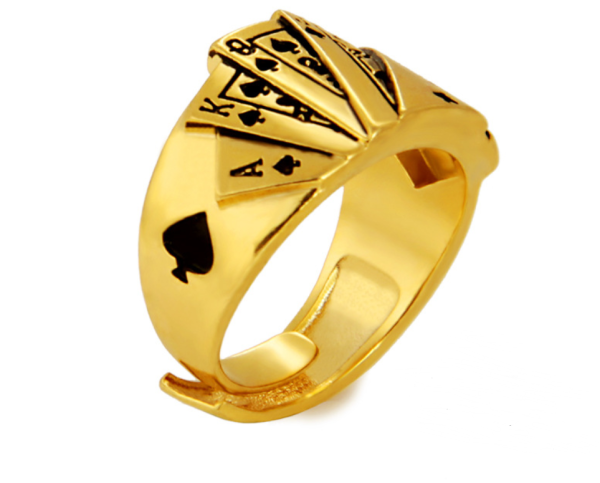 Copper Plated 24K Sand Gold Ring