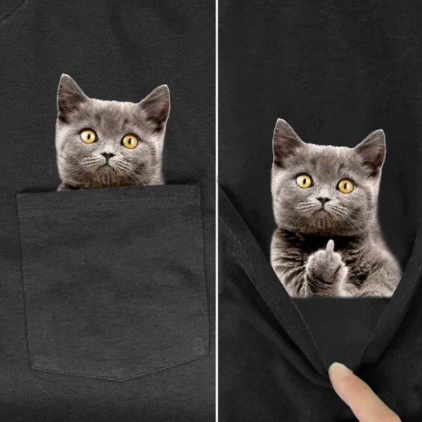 One Fxxx Cat Pocket Tshirt