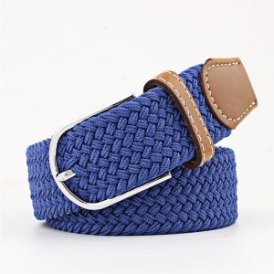 Casual Stretch Braided Canvas Belt Needle Buckle