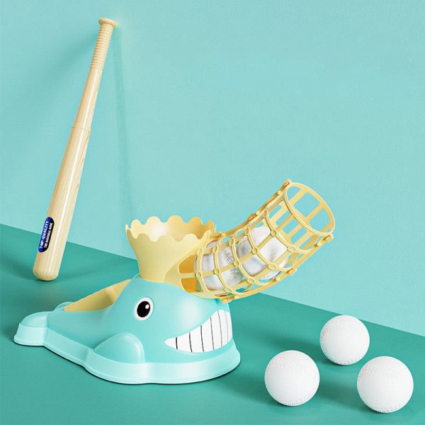 Children'S Baseball Toy Foot Catapult Ball Machine Set