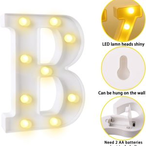 Diydec Halloween Decorations-3 Led Marquee Light Up Letters Sign Boo Halloween Letter Lights For Home Indoor Kitchen Fireplace Party Table Decor Supplies