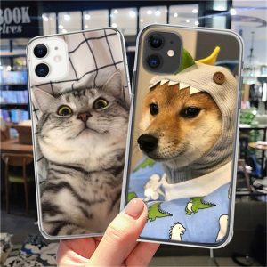 Shiba & Cat Design Phone Case