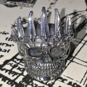 Exaggerated Punk Crown Skull Ring