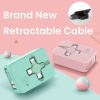 3 In 1 Retractable Usb Cable Macaron Type C Micro Cable I Phone With Phone Stand Charging Data Cable