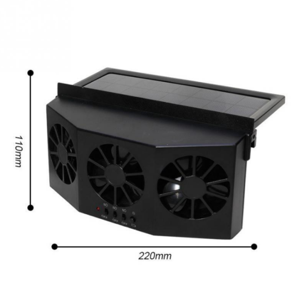 Car Portable Solar Energy Cooling Vent 3 Fans