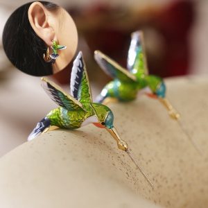 Humming Bird Ear Jewelery