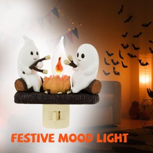 1 1 (2Pcs) Phantasm Halloween Ghost Campfire Flickering Nightlight