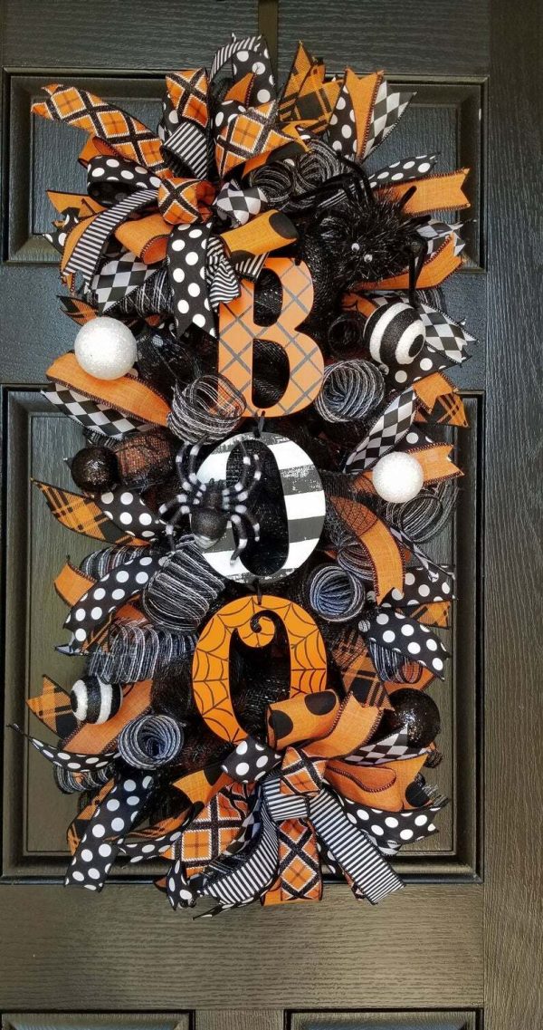 Halloween Swag Wreath Fall Wreath-